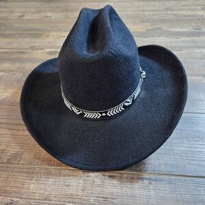 Pigalle cowgirl hat size 6 1/2 black extra small women's or youth